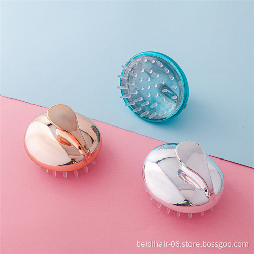 Wholesale New Fashion Mini Shower Shampoo Brush Soft Silicone Detangle Brush Comb Massage Comb